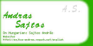 andras sajtos business card
